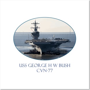 USS George H W Bush  CVN-77 Posters and Art